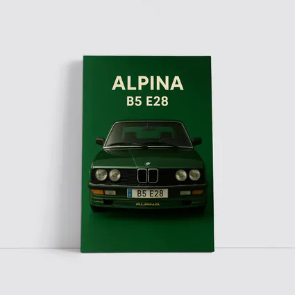 Alpina B5 E28 BMW Green Background Art