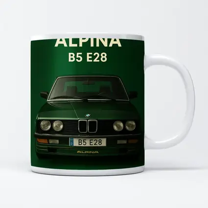 Alpina B5 E28 BMW Green Background Art