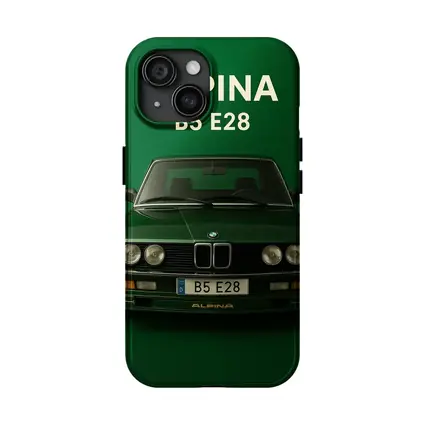 Alpina B5 E28 BMW Green Background Art
