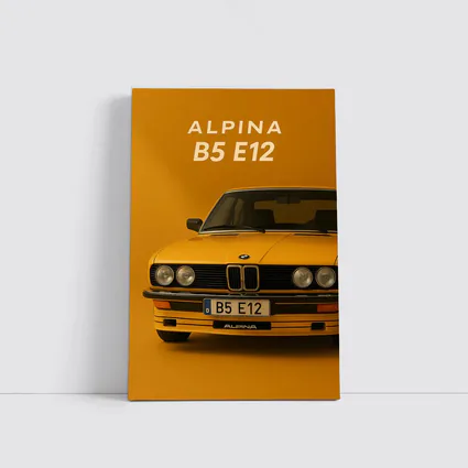 Alpina B5 E12 Classic BMW Orange Background