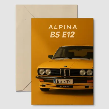 Alpina B5 E12 Classic BMW Orange Background