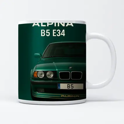 Alpina B5 E34 Green Front View Art