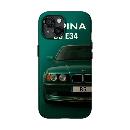Alpina B5 E34 Green Front View Art