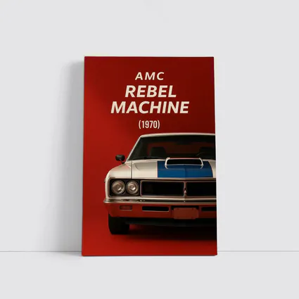 AMC Rebel Machine 1970 Red Background