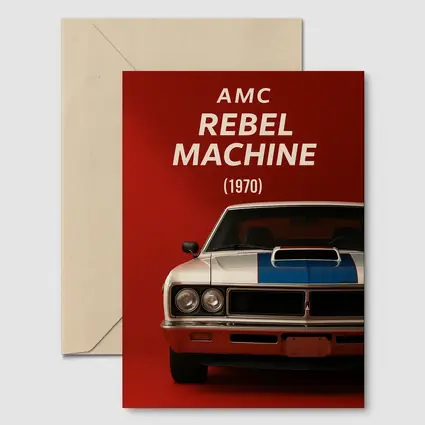 AMC Rebel Machine 1970 Red Background