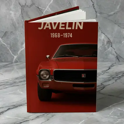 AMC Javelin Muscle Car Red Background Art