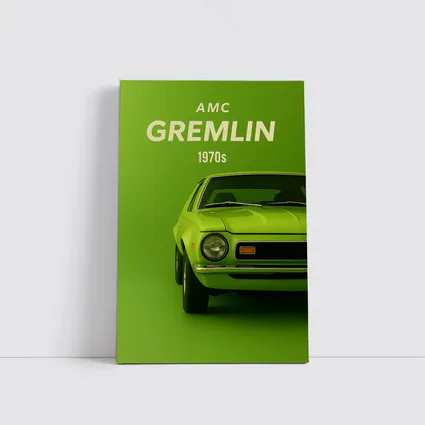 AMC Gremlin Classic Muscle Car Green Background