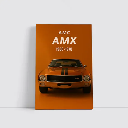 AMC AMX Muscle Car Orange Background