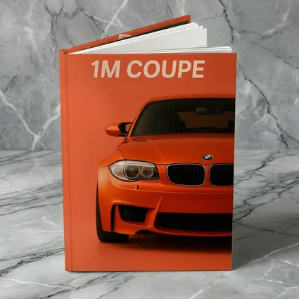 BMW 1M Coupe Orange Minimal Car Art