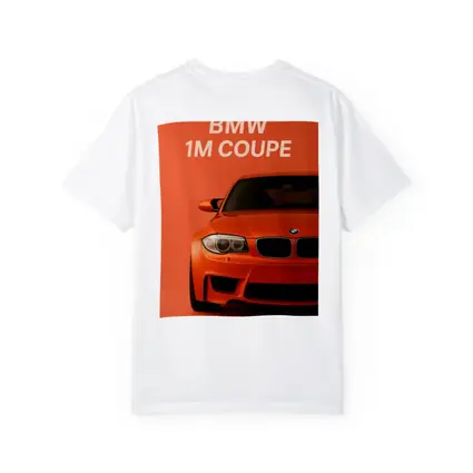 BMW 1M Coupe Orange Minimal Car Art