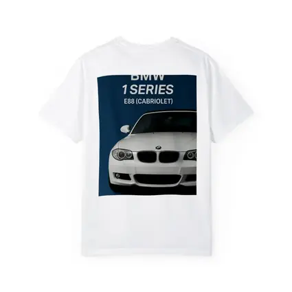 BMW One Series E88 Cabriolet Blue Background