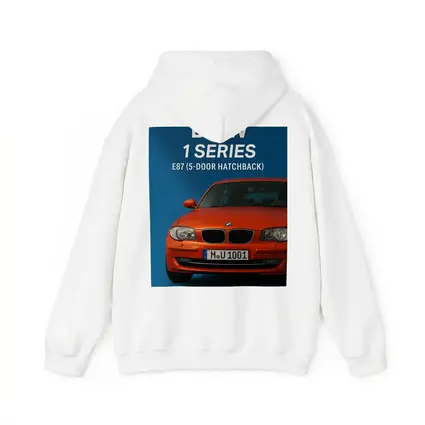 BMW One Series E87 Hatchback Blue Background