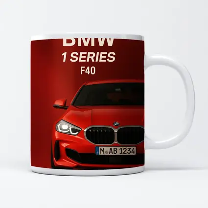BMW 1 Series F40 Red Background Art