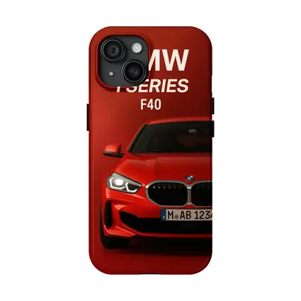 BMW 1 Series F40 Red Background Art