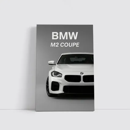 BMW M2 Coupe White Front View Gray