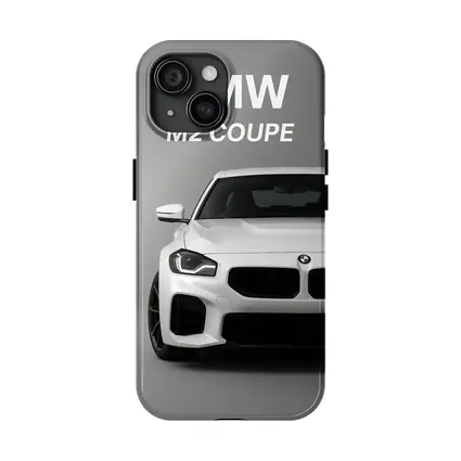 BMW M2 Coupe White Front View Gray