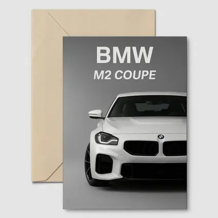 BMW M2 Coupe White Front View Gray