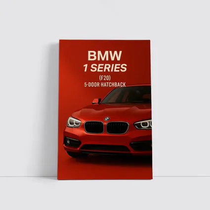 BMW One Series F20 Hatchback Red Background