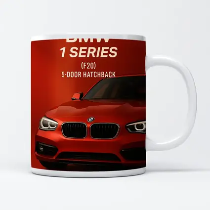 BMW One Series F20 Hatchback Red Background