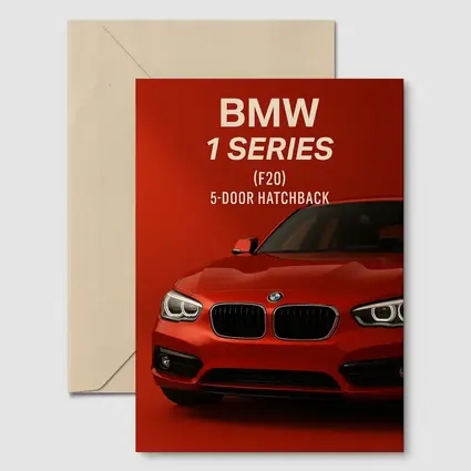BMW One Series F20 Hatchback Red Background