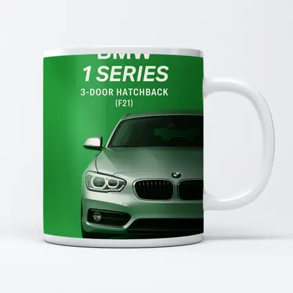 BMW One Series Hatchback Green Background Art