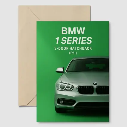 BMW One Series Hatchback Green Background Art