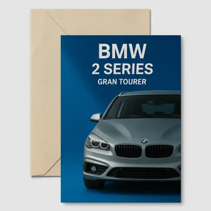 BMW Two Series Gran Tourer Blue Background