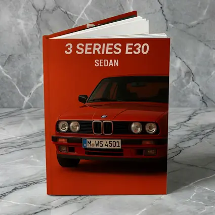 BMW 3 Series E30 Sedan Red Background