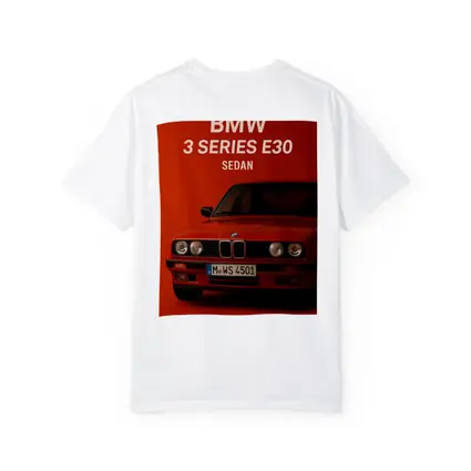 BMW 3 Series E30 Sedan Red Background