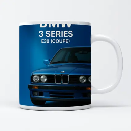 BMW E30 3 Series Coupe Blue Art