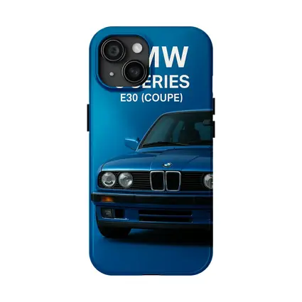 BMW E30 3 Series Coupe Blue Art