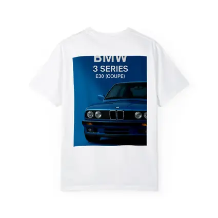 BMW E30 3 Series Coupe Blue Art