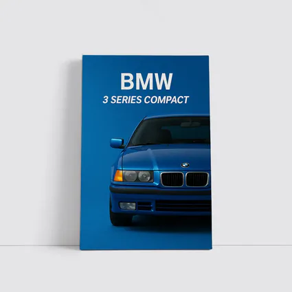 BMW Three Series Compact Blue Background