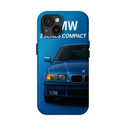 BMW Three Series Compact Blue Background