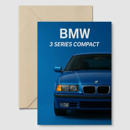 BMW Three Series Compact Blue Background