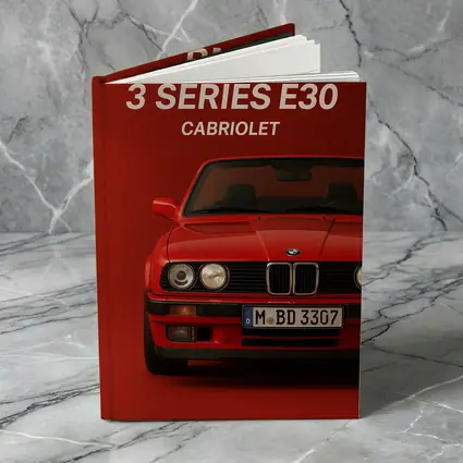 BMW 3 Series E30 Cabriolet Red Background