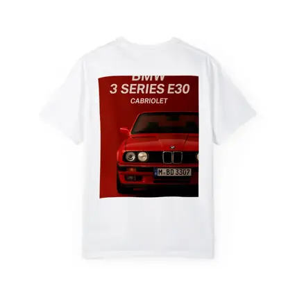 BMW 3 Series E30 Cabriolet Red Background
