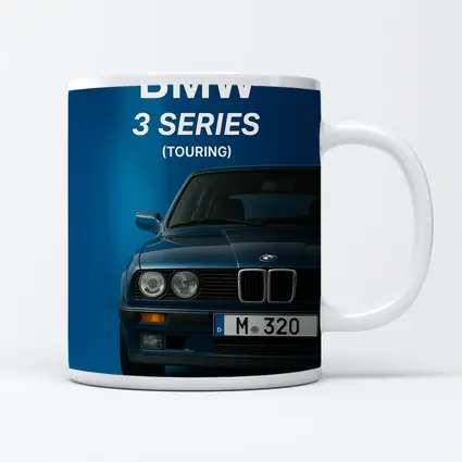 BMW Three Series Touring Blue Background Art