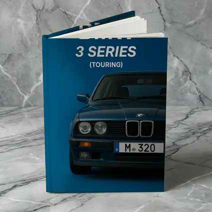 BMW Three Series Touring Blue Background Art