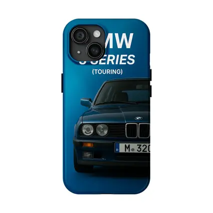 BMW Three Series Touring Blue Background Art