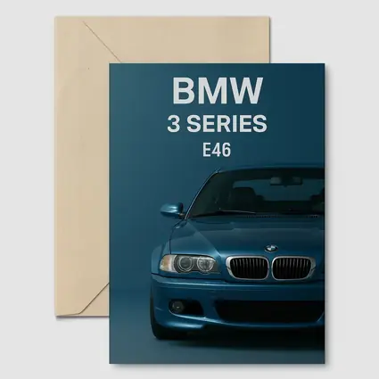 BMW 3 Series E46 Blue Studio Front