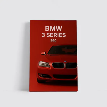 BMW 3 Series E90 Red Background Art