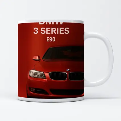 BMW 3 Series E90 Red Background Art