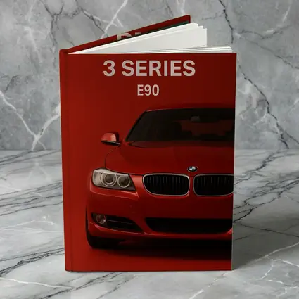 BMW 3 Series E90 Red Background Art