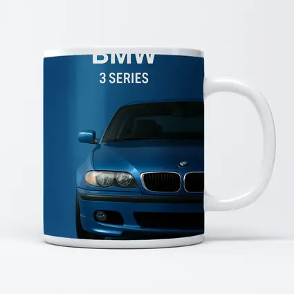 BMW 3 Series Blue Car Front View