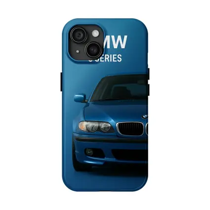 BMW 3 Series Blue Car Front View