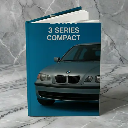 BMW Three Series Compact Blue Background
