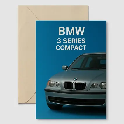 BMW Three Series Compact Blue Background