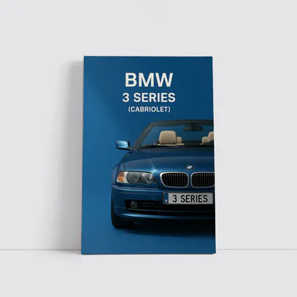 BMW 3 Series Cabriolet Blue Studio Art