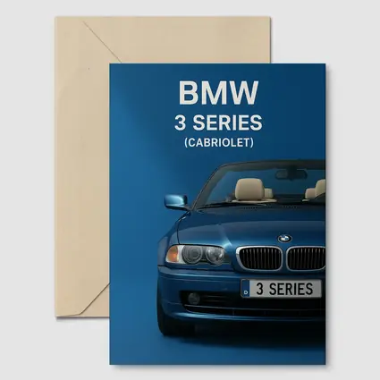 BMW 3 Series Cabriolet Blue Studio Art